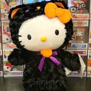 Hello Kitty by Sanrio "Black Cat" Halloween Greeter Self-Standing Plush NWT!